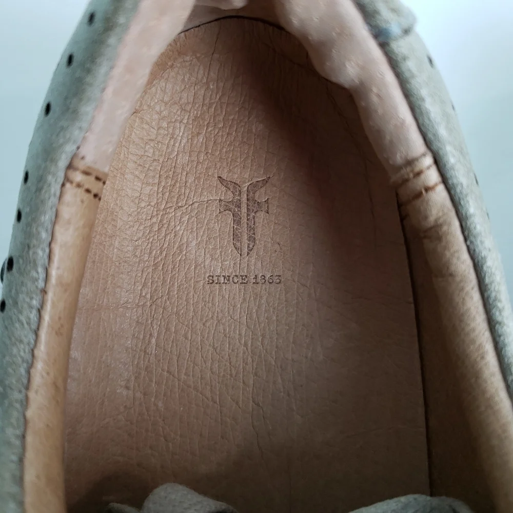 Frye Ivy Deco Studd Low Lace Leather Sneaker Sz 7.5